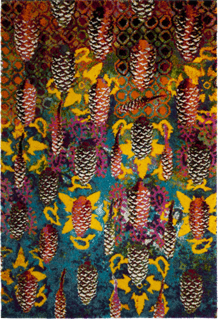 Safavieh Fiesta Shag FSG369K Turquoise/Multi Area Rug main image