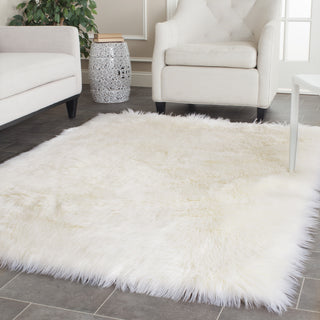 Safavieh Faux Sheep Skin FSS115A Ivory Area Rug 