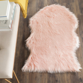 Safavieh Faux Sheep Skin FSS115G Pink Area Rug 