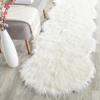 Safavieh Faux Sheep Skin FSS117A Ivory Area Rug  Feature