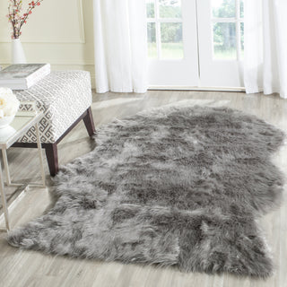 Safavieh Faux Sheep Skin FSS118B Dark Grey Area Rug 