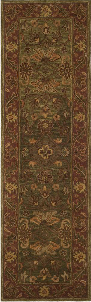 Safavieh Golden Jaipur Gj250 Green/Rust Area Rug Runner