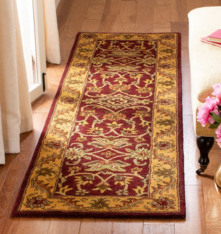 Safavieh Golden Jaipur Gj250 Burgundy/Gold Area Rug Room Scene Feature