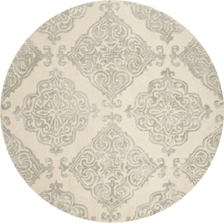 Safavieh Glamour 568 Ivory/Silver Area Rug Round