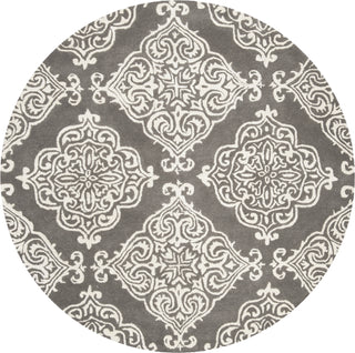 Safavieh Glamour 568 Dark Grey/Ivory Area Rug Round