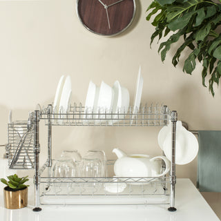 Safavieh Darina Adjustable Chrome Wire Dish Rack (177 In W X 98 D 118 H) Furniture  Feature