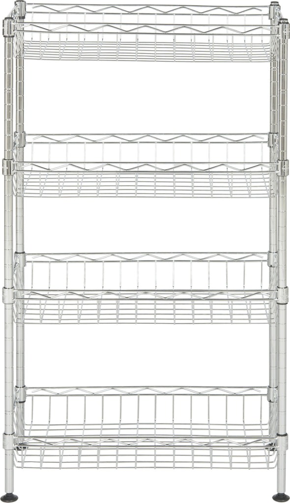 Safavieh Gaston 4 Tier Chrome Wire Mini Rack (177 In W X 98 D 315 H) Furniture main image