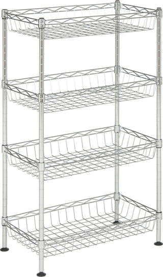 Safavieh Gaston 4 Tier Chrome Wire Mini Rack (177 In W X 98 D 315 H) Furniture 