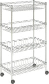 Safavieh Mario 4 Tier Chrome Wire Basket Rack Happimess By (236 In W X 138 D 472 H) Furniture 