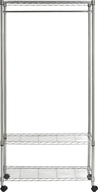 Safavieh Gordon Chrome Wire 3 Tier Garment Rack (354 In W X 177 D 709 H) Furniture main image