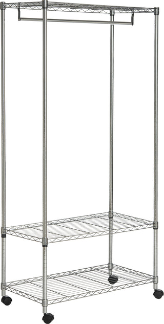 Safavieh Gordon Chrome Wire 3 Tier Garment Rack (354 In W X 177 D 709 H) Furniture 