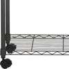 Safavieh Giorgio Chrome Wire Dble Rod Clothes Rack (354 In W X 138 D 669 H) Powder Coating Black Furniture 
