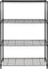 Safavieh Delta 4 Tier Chrome Wire Shelve (35 In W X 13 D 53 H) Black Furniture main image