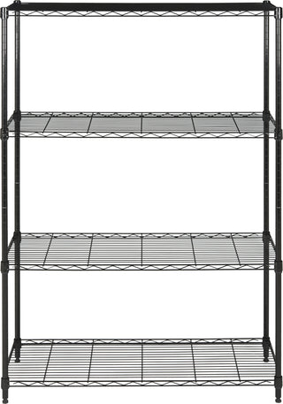 Safavieh Delta 4 Tier Chrome Wire Shelve (35 In W X 13 D 53 H) Black Furniture main image