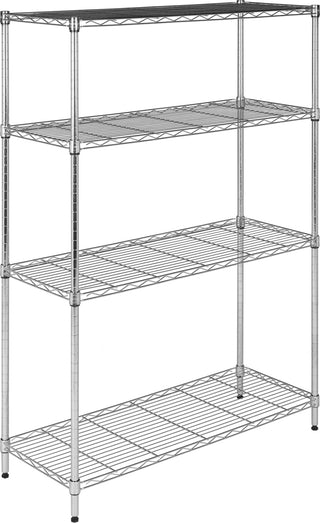 Safavieh Delta 4 Tier Chrome Wire Shelve (35 In W X 13 D 53 H) Furniture 