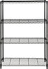 Safavieh Bravo 4 Tier Chrome Wire Shelve (35 In W X 13 D 53 H) Black Furniture main image