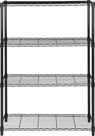 Safavieh Bravo 4 Tier Chrome Wire Shelve (35 In W X 13 D 53 H) Black Furniture main image