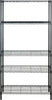 Safavieh Alpha 5 Tier Chrome Wire Shelving (35 In W X 18 D 71 H) Black Furniture main image