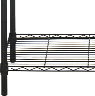 Safavieh Alpha 5 Tier Chrome Wire Shelving (35 In W X 18 D 71 H) Black Furniture 