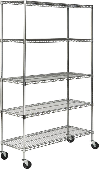 Safavieh Echo 5 Tier Heavy Duty Chrome Wire Shelve (47 In W X 18 D 75 H) Furniture 