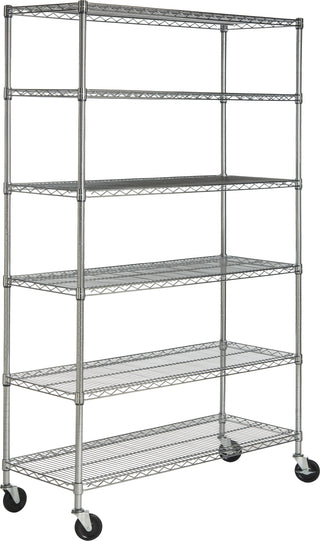 Safavieh Juliet 6 Tier Heavy Duty Chrome Wire Shelve (47 In W X 18 D 75 H) Furniture 