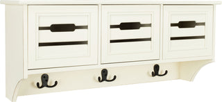 Safavieh Leon Hanging 3 Drawer Wall Rack White Furniture 