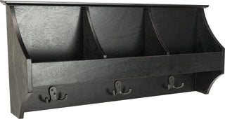 Safavieh Darcey Hanging Storage Wall Rack Black Furniture 