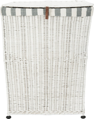 Safavieh Trotter Rattan Laundry Basket White Wash Furniture main image