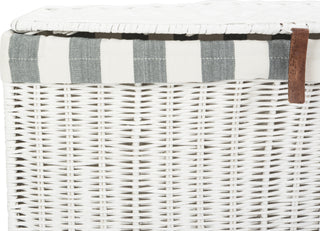 Safavieh Trotter Rattan Laundry Basket White Wash Furniture 