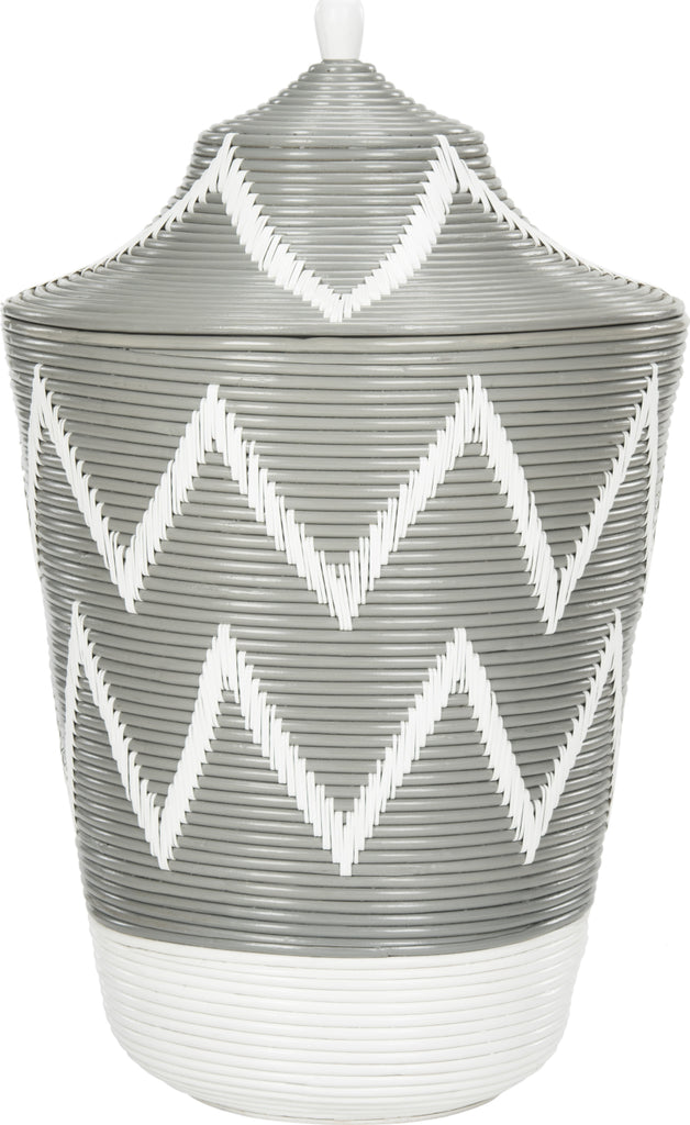 Safavieh Reina Rattan Jar Basket Grey and Natural Furniture main image