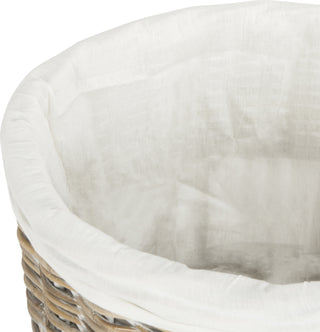 Safavieh Maggy Storage Hamper With Liner White Wash Furniture 