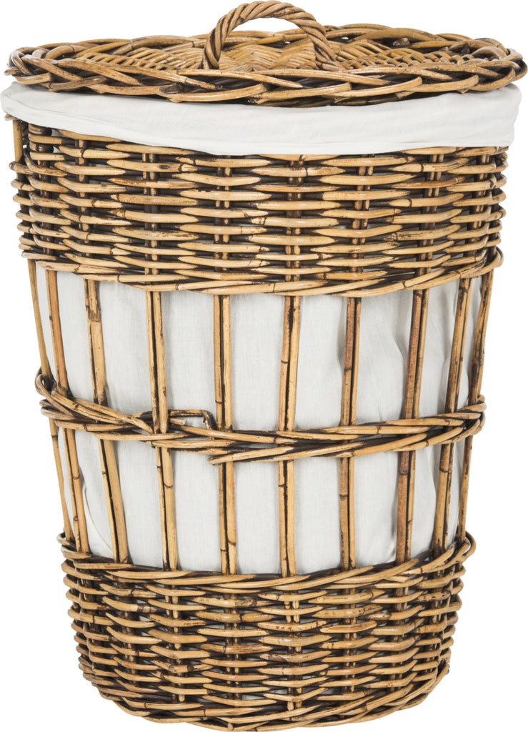 Safavieh Maggy Storage Hamper With Liner Honey Furniture main image