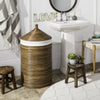 Safavieh Wellington Rattan Storage Hamper With Liner Honey Furniture  Feature