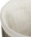 Safavieh Libby Rattan Storage Hamper With Liner White Wash Furniture 