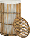 Safavieh Libby Rattan Storage Hamper With Liner Honey Furniture 