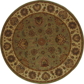 Safavieh Heritage 343 Green/Gold Area Rug Round