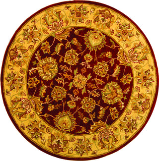 Safavieh Heritage 343 Red/Gold Area Rug Round