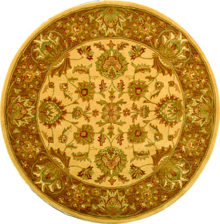 Safavieh Heritage 343 Ivory/Brown Area Rug Round