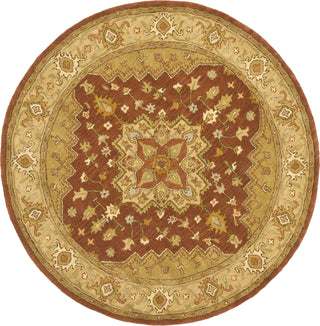 Safavieh Heritage 345 Rust/Gold Area Rug Round