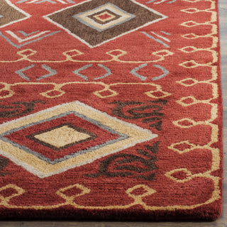 Safavieh Heritage 404 Red/Multi Area Rug Detail