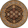 Safavieh Heritage 405 Charcoal/Blue Area Rug Round