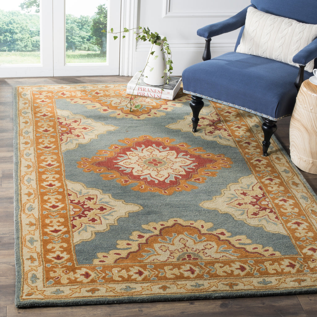 Safavieh Heritage 408 Blue/Rust Area Rug – Incredible Rugs and Decor