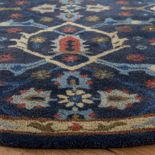 Safavieh Heritage 416 Navy/Multi Area Rug Detail