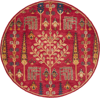 Safavieh Heritage 418 Red/Multi Area Rug Round