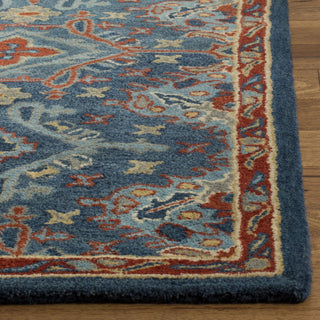 Safavieh Heritage 422 Blue/Multi Area Rug Detail