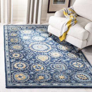 Safavieh Heritage 423 Navy/Gold Area Rug Room Scene Feature