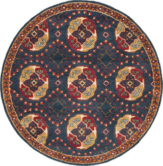 Safavieh Heritage 424 Navy/Red Area Rug Round