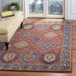 Safavieh Heritage 427 Rust/Navy Area Rug Room Scene Feature