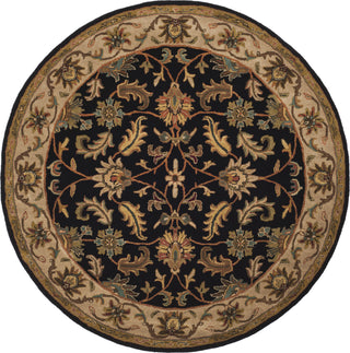 Safavieh Heritage 628 Black/Beige Area Rug Round