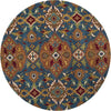 Safavieh Heritage 653 Camel/Blue Area Rug Round